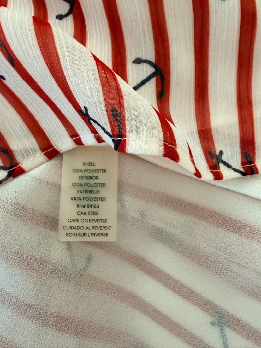 Tommy Hilfiger Nautical Ruffle Tie-Neck Blouse - Picture 7 of 8